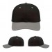 USA-made 6S Black-Light Gray Cotton Spandex baseball cap, virtual view, manufactured in Newark NJ