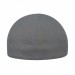 USA-made 6S Black-Light Gray Cotton Spandex baseball cap, back view, manufactured in Newark NJ
