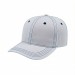 USA-made 6S White-Navy Cotton Spandex baseball cap, 3q view, manufactured in Newark NJ
