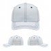 USA-made 6S White-Navy Cotton Spandex baseball cap, virtual view, manufactured in Newark NJ
