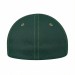 USA-made 6U Hunter Green-Khaki Cotton Spandex baseball cap, back view, manufactured in Newark NJ
