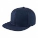 USA-made 6H Navy Polycotton Twill baseball cap, 3q view, manufactured in Newark NJ