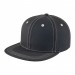 USA-made 6H Dark Gray-White Polycotton Twill baseball cap, 3q view, manufactured in Newark NJ
