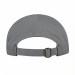 USA-made 6H Light Gray Polycotton Twill baseball cap, back view, manufactured in Newark NJ