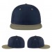 USA-made 6H Navy-Khaki Polycotton Twill baseball cap, virtual view, manufactured in Newark NJ
