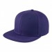 USA-made 6H Purple Polycotton Twill baseball cap, 3q view, manufactured in Newark NJ