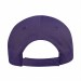 USA-made 6H Purple Polycotton Twill baseball cap, back view, manufactured in Newark NJ
