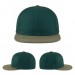 USA-made 6H Hunter Green-Khaki Polycotton Twill baseball cap, virtual view, manufactured in Newark NJ