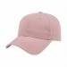 USA-made 6L Pink Polycotton Twill baseball cap, 3q view, manufactured in Newark NJ