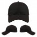USA-made 6L Black-Red Polycotton Twill baseball cap, virtual view, manufactured in Newark NJ