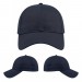 USA-made 6L Navy Polycotton Twill baseball cap, virtual view, manufactured in Newark NJ