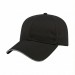USA-made 6L Black-Light Gray Polycotton Twill baseball cap, 3q view, manufactured in Newark NJ