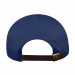 USA-made 6L Royal Blue Polycotton Twill baseball cap, back view, manufactured in Newark NJ