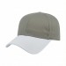 USA-made 6L Light Gray-White Polycotton Twill baseball cap, 3q view, manufactured in Newark NJ