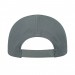USA-made 6L Light Gray-White Polycotton Twill baseball cap, back view, manufactured in Newark NJ