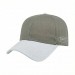 USA-made 6L Light Gray-White Polycotton Twill baseball cap, decorated view, manufactured in Newark NJ