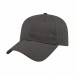 USA-made 6L Dark Gray Polycotton Twill baseball cap, 3q view, manufactured in Newark NJ