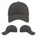 USA-made 6L Dark Gray Polycotton Twill baseball cap, virtual view, manufactured in Newark NJ