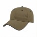 USA-made 6L Khaki-Navy Polycotton Twill baseball cap, 3q view, manufactured in Newark NJ