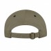 USA-made 6L Khaki-Navy Polycotton Twill baseball cap, back view, manufactured in Newark NJ