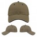 USA-made 6L Khaki-Navy Polycotton Twill baseball cap, virtual view, manufactured in Newark NJ