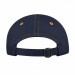 USA-made 6L Navy-Athletic Gold Polycotton Twill baseball cap, back view, manufactured in Newark NJ