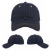 USA-made 6L Navy-Athletic Gold Polycotton Twill baseball cap, virtual view, manufactured in Newark NJ