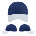 USA-made 6L Royal Blue-White Polycotton Twill baseball cap, virtual view, manufactured in Newark NJ