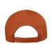 USA-made 6L Orange Polycotton Twill baseball cap, back view, manufactured in Newark NJ