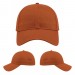USA-made 6L Orange Polycotton Twill baseball cap, virtual view, manufactured in Newark NJ