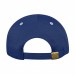 USA-made 6S Royal Blue-White Polycotton Twill baseball cap, back view, manufactured in Newark NJ