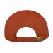 USA-made 6S Navy-Orange Polycotton Twill baseball cap, back view, manufactured in Newark NJ