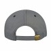 USA-made 6S Light Gray-Black Polycotton Twill baseball cap, back view, manufactured in Newark NJ