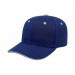 USA-made 6S Royal Blue-White Polycotton Twill baseball cap, 3q view, manufactured in Newark NJ