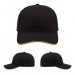 USA-made 6S Black-Athletic Gold Polycotton Twill baseball cap, virtual view, manufactured in Newark NJ