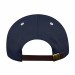 USA-made 6S Navy-White Polycotton Twill baseball cap, back view, manufactured in Newark NJ