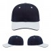USA-made 6S Navy-White Polycotton Twill baseball cap, virtual view, manufactured in Newark NJ