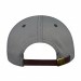 USA-made 6S Light Gray-Black Polycotton Twill baseball cap, back view, manufactured in Newark NJ