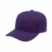 USA-made 6S Purple Polycotton Twill baseball cap, 3q view, manufactured in Newark NJ