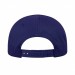 USA-made 6S Purple Polycotton Twill baseball cap, back view, manufactured in Newark NJ