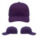 USA-made 6S Purple Polycotton Twill baseball cap, virtual view, manufactured in Newark NJ