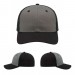 USA-made 6S Light Gray-Black Polycotton Twill baseball cap, virtual view, manufactured in Newark NJ