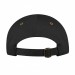 USA-made 6S Black-Khaki Polycotton Twill baseball cap, back view, manufactured in Newark NJ
