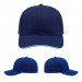 USA-made 6S Royal Blue-White Polycotton Twill baseball cap, virtual view, manufactured in Newark NJ