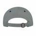 USA-made 6S Light Gray-Navy Polycotton Twill baseball cap, back view, manufactured in Newark NJ