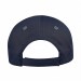 USA-made 6S Navy-Light Gray Polycotton Twill baseball cap, back view, manufactured in Newark NJ