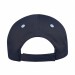 USA-made 6S Navy-White Polycotton Twill baseball cap, back view, manufactured in Newark NJ