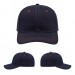 USA-made 6S Navy-Orange Polycotton Twill baseball cap, virtual view, manufactured in Newark NJ