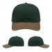USA-made 6S Hunter Green-Khaki Polycotton Twill baseball cap, virtual view, manufactured in Newark NJ