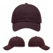 USA-made 6U Burgundy Polycotton Twill baseball cap, virtual view, manufactured in Newark NJ